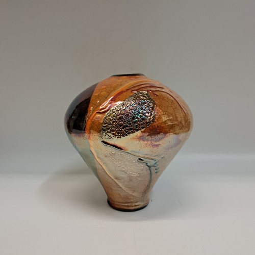 #230405 Raku Glitter Glaze 6x5.25 $32 at Hunter Wolff Gallery